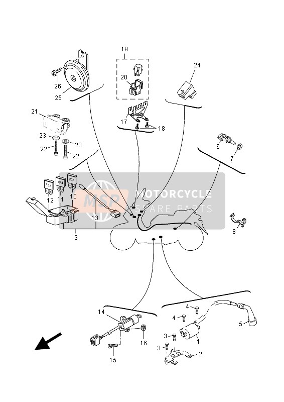 Yamaha YP125R (MBL2) 2015 Électrique 2 pour un 2015 Yamaha YP125R (MBL2)